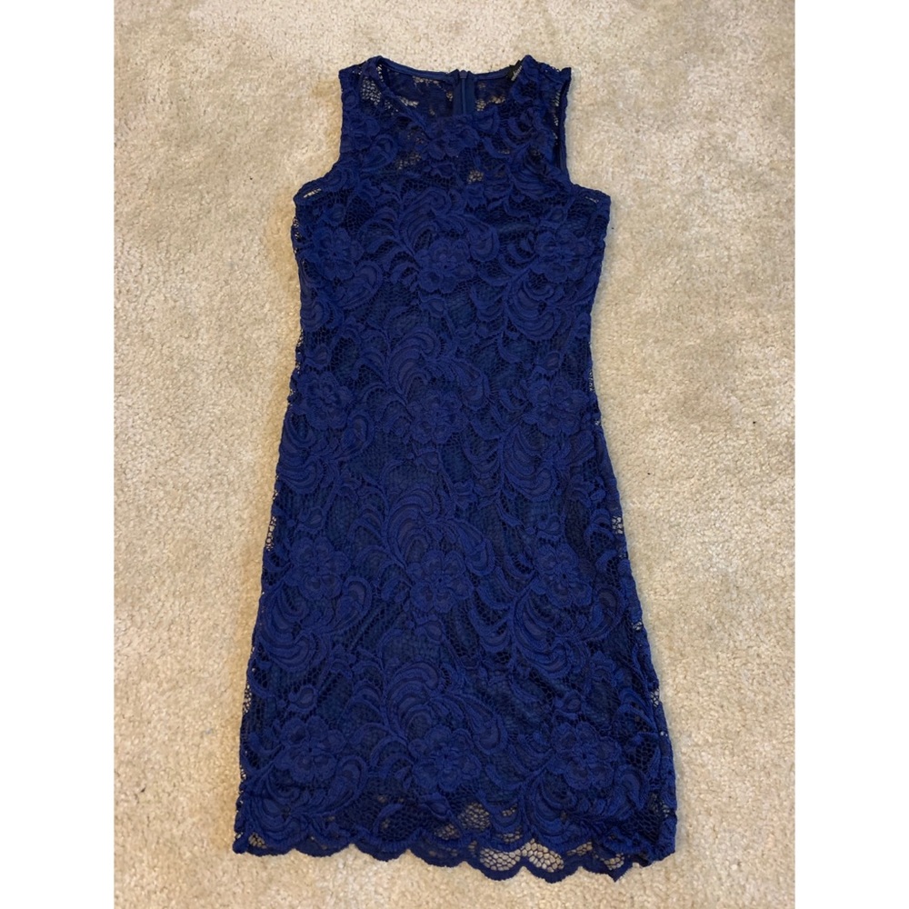 Navy blue lace dress